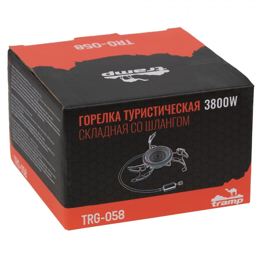 Tramp горелка туристическая складная со шлангом Firebird TRG-058 (нержавеющая сталь)