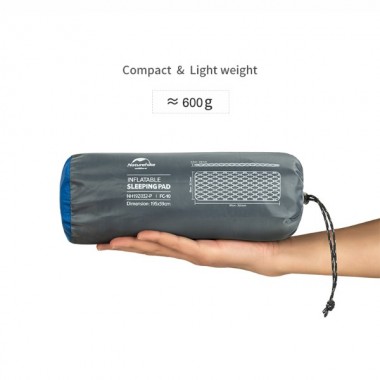 Коврик надувной NATUREHIKE FC10, 1 местный 195х59х6.5см, голубой