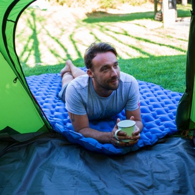 Коврик надувной NATUREHIKE FC11, 2 местный 200х120х6.5см, голубой