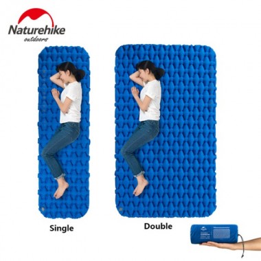 Коврик надувной NATUREHIKE FC11, 2 местный 200х120х6.5см, голубой