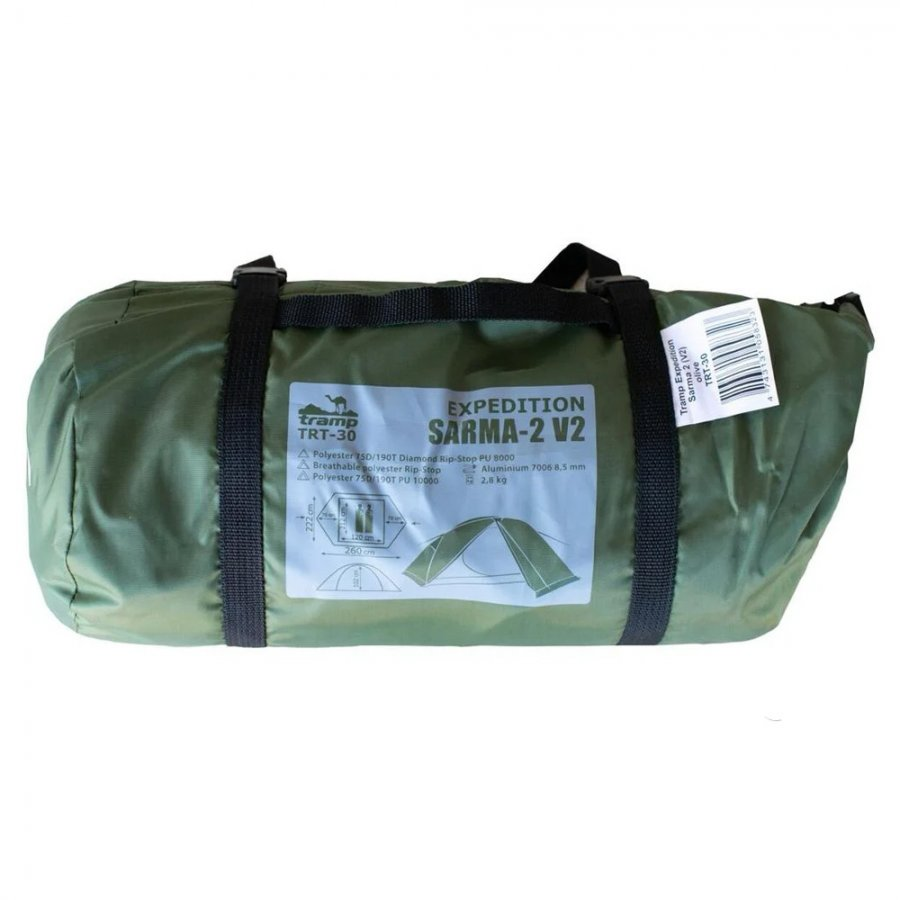 Экспедиционная палатка Tramp Sarma 2 (V2) (Зеленый), TRT-30-green