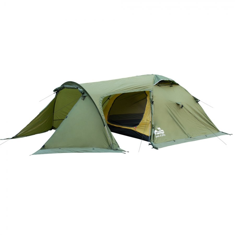 Экспедиционная палатка Tramp Cave 3 (V2) (Зеленый), TRT-21-green