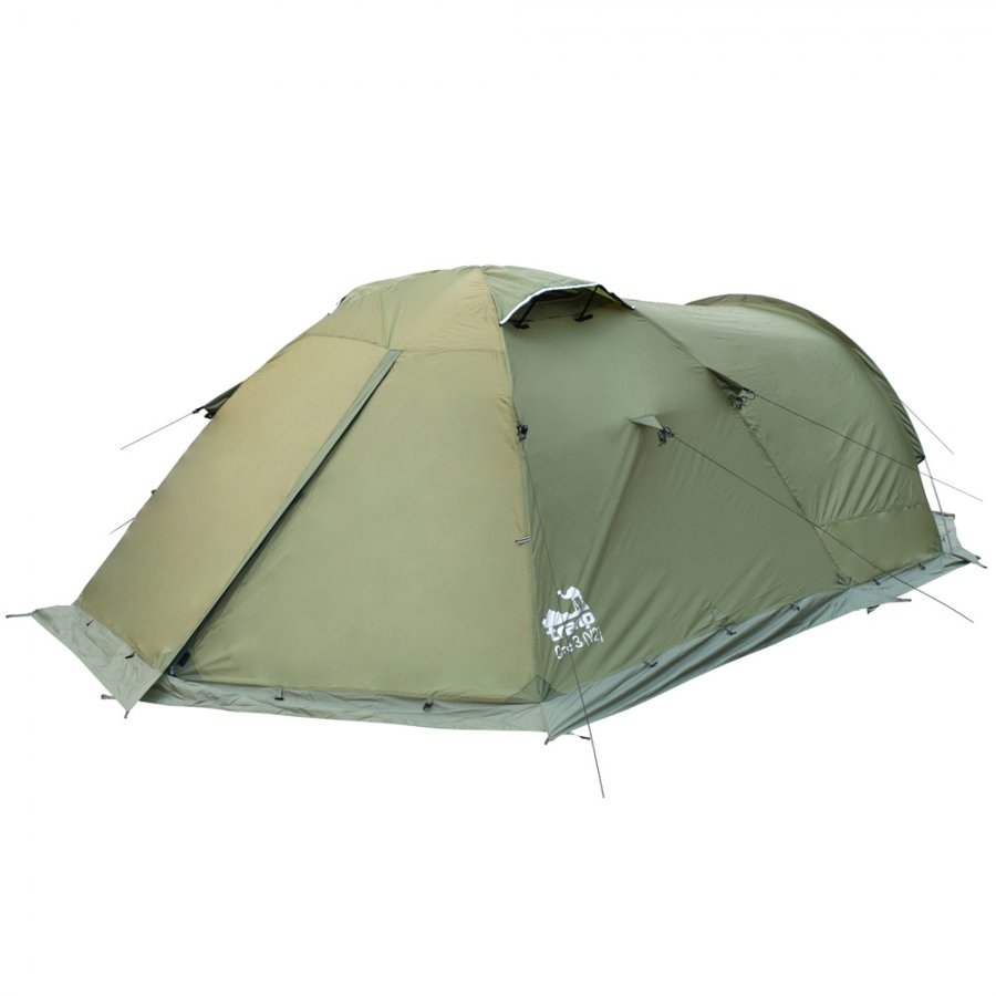 Экспедиционная палатка Tramp Cave 3 (V2) (Зеленый), TRT-21-green