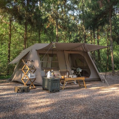 Палатка NATUREHIKE Village 13 Automatic, 4-6 местн., коричневая