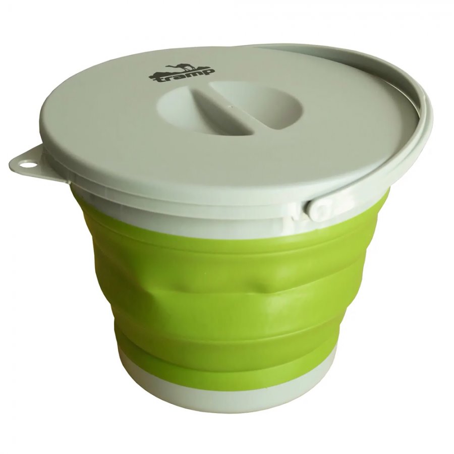 Tramp ведро складное силиконовое 5л с крышкой (Оранжевый)