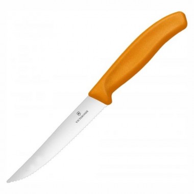 Нож для стейка Victorinox SwissClassic Gourmet (6.7936.12L9), волн.лезв. 12см, оранжевый