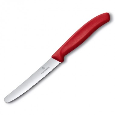 Нож кухонный Victorinox Swiss Classic (6.7831), лезв.11см, серрейт., красный