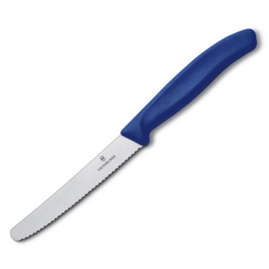 Нож кухонный Victorinox Swiss Classic (6.7832), лезв.11см, серрейт., синий