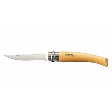 НОЖ OPINEL СЕРИИ SLIM №08, ФИЛЕЙНЫЙ, КЛИНОК 8СМ., НЕРЖАВЕЮЩАЯ СТАЛЬ, МАТОВАЯ ПОЛИРОВКА, РУКОЯТЬ - БУК (6 ШТ./УП.)