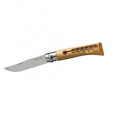 НОЖ OPINEL СЕРИИ SPECIALISTS FOR FOODIES №10, СО ШТОПОРОМ, КЛИНОК 10СМ., НЕРЖАВЕЮЩАЯ СТАЛЬ, РУКОЯТЬ - БУК (6 ШТ./УП.)