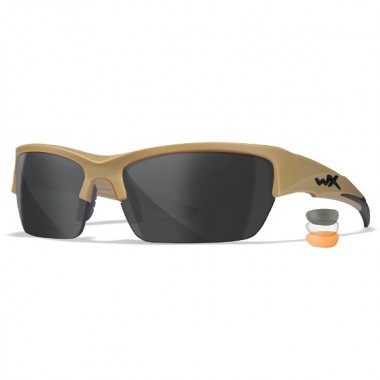 Очки защитные Wiley X WX Valor (Frame Matte Tan, Lens Clear + Grey + Rust)