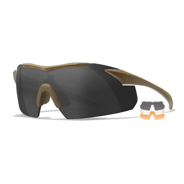 Очки защитные Wiley X WX Vapor (Frame: Matte Tan, Lens: Clear   Grey   Rust)