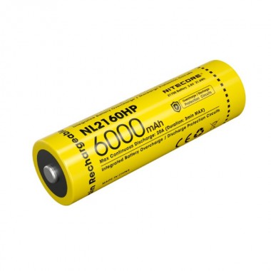 Аккумулятор NITECORE NL2160HP (21700 3.6v 6000mAh 21,6 Втч 20A)