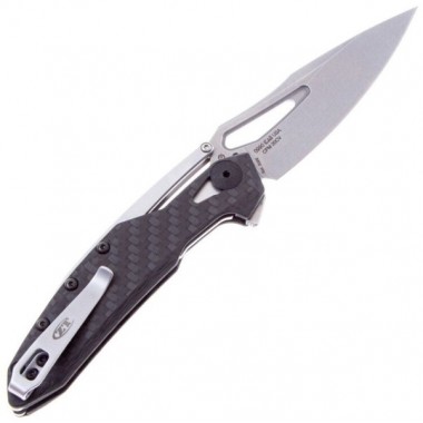 Нож складной ZERO TOLERANCE 0990, Carbon Black, CPM 20CV клинок P 8,3 см