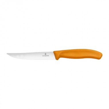 Нож для стейка Victorinox SwissClassic Gourmet (6.7936.12L9), волн.лезв. 12см, оранжевый