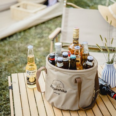 Ведро складное NATUREHIKE Lingwo, 10L, светло-коричневое