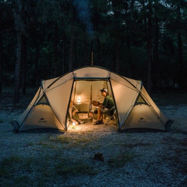 Палатка NATUREHIKE Shandi, 2 спальни+1 комната, серая