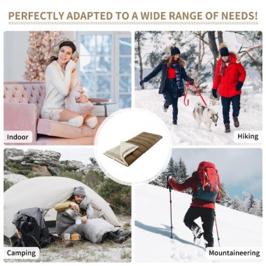 Спальный мешок NATUREHIKE Thermal Cotton, трехслойный, 90х210см, коричневый