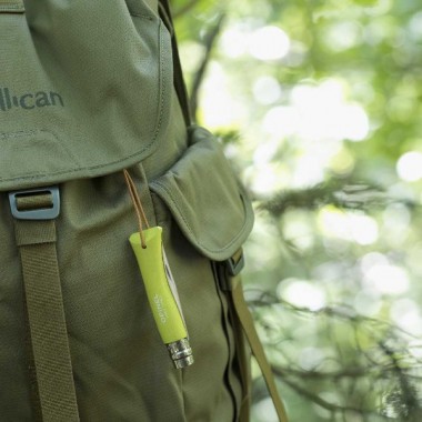 Нож Opinel Trekking №07 клинок 8см, нерж.сталь, граб, зелёный, темляк