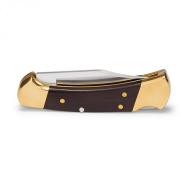 Нож складной BUCK 112 Auto, Wood Ebony/Brass, 420HC клинок P 7,6 см