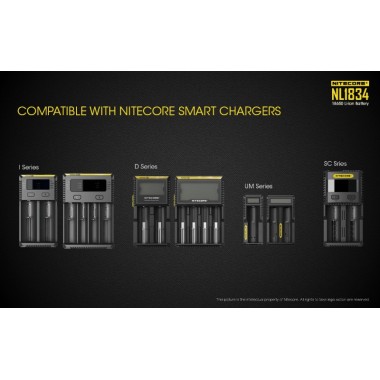 Аккумулятор NITECORE NL1834 (18650 3.7v 3400mA)