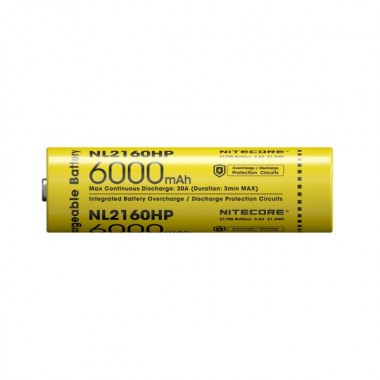 Аккумулятор NITECORE NL2160HP (21700 3.6v 6000mAh 21,6 Втч 20A)