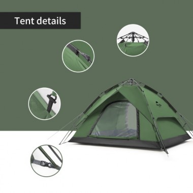 Палатка NATUREHIKE Automatic, 3-4 местная, зеленая