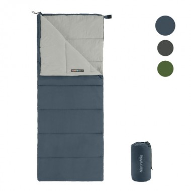 Спальный мешок NATUREHIKE F150 Envelop Cotton, 75х190см (голубой/зеленый/серый)