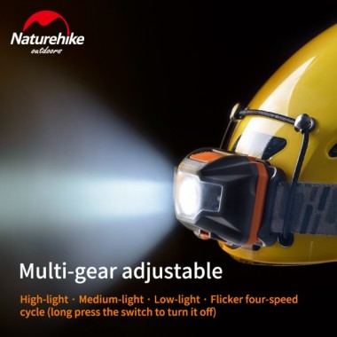 Фонарь налобный NATUREHIKE TD-02, 150lm, оранжево-серый