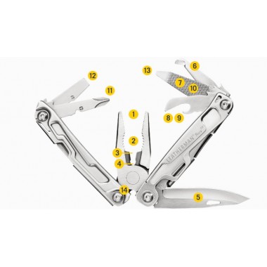 Мультитул LEATHERMAN Rev, 14 инстр, 9,7см