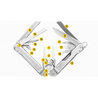 Мультитул LEATHERMAN Super Tool 300 Stainless, 19 инстр, 11,5см, чехол нейлон Molle