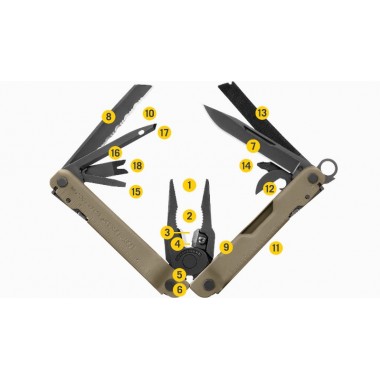 Мультитул LEATHERMAN Super Tool 300M Tan, 19 инстр, 11,5см, чехол нейлон