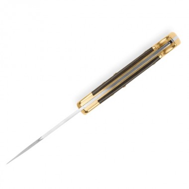 Нож складной BUCK 110 Hunter, Wood Ebony/Brass, 420HC клинок P 9,5 см