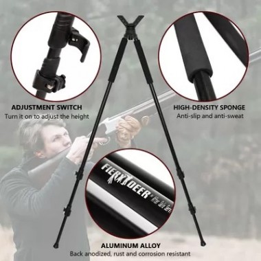 Опора бипод FieryDeer Hunting Stick, 1.8м, V-упор, площадка под камеру