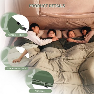 Спальный мешок NATUREHIKE YC Extra wide, 115х200см