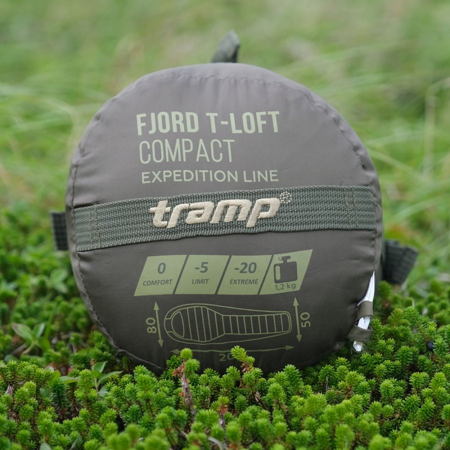 Tramp мешок спальный  Fjord T-Loft Compact (правый, оливковый)