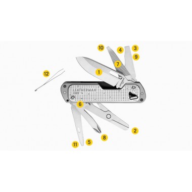 Мультитул LEATHERMAN Free T4, 12 инстр, 9,3см
