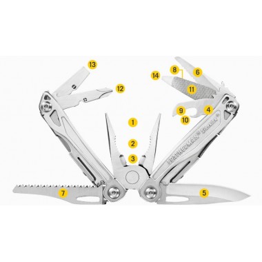 Мультитул LEATHERMAN Sidekick, 14 инстр, 9,7см, чехол нейлон