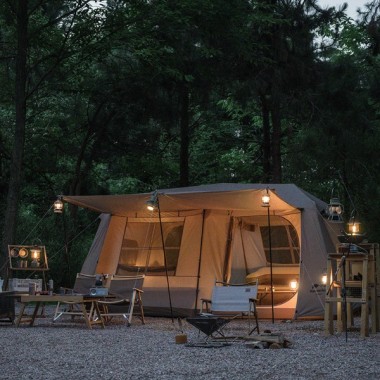 Палатка NATUREHIKE Village 13 Automatic, 4-6 местн., коричневая