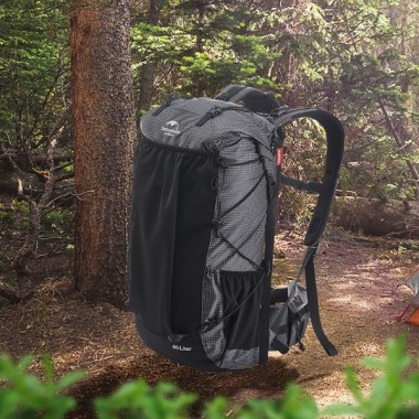 Рюкзак туристический NATUREHIKE Rock, 60L+5L, 26х18х67см, черный