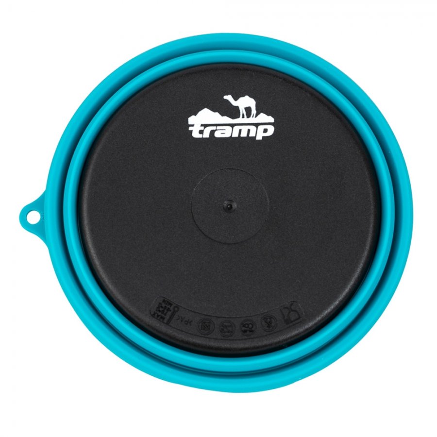 Tramp тарелка силиконовая с пласт. дном 15*15*8,5 (оливковый)
