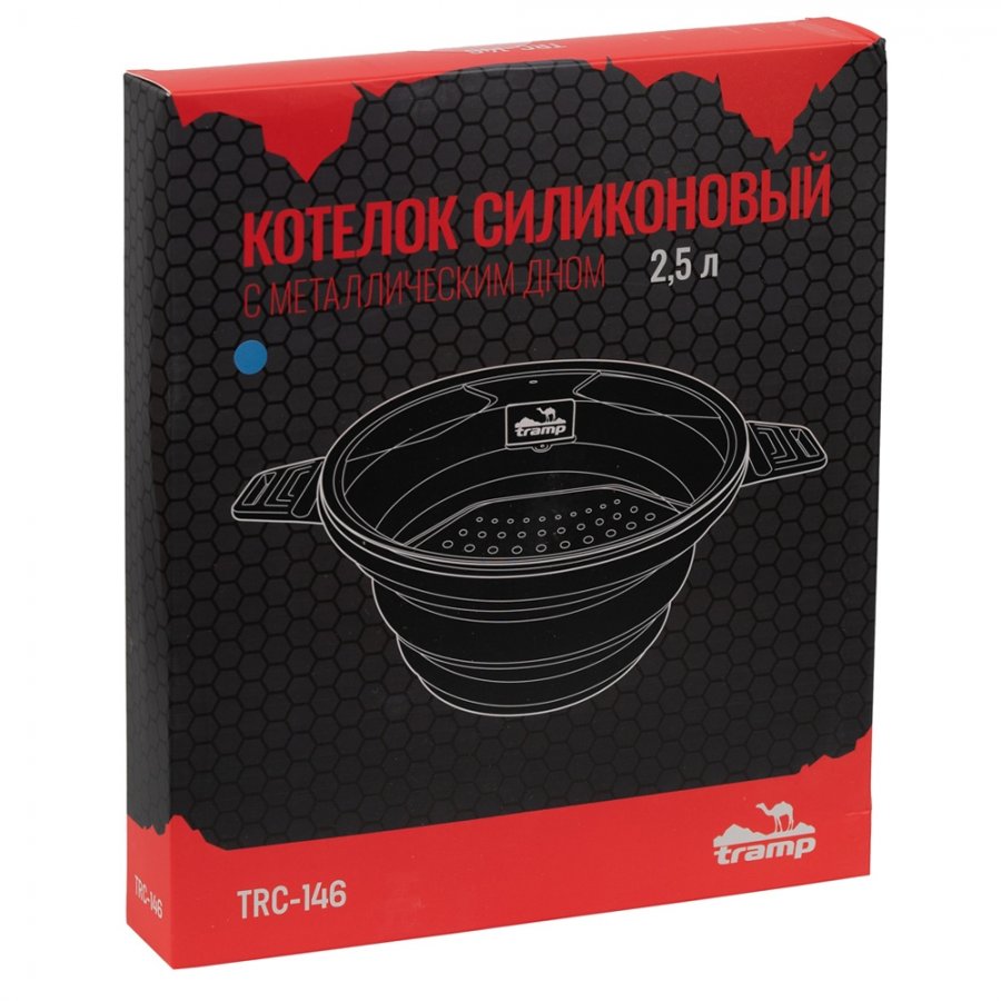 Tramp котелок силиконовый 2,5л (оливковый)