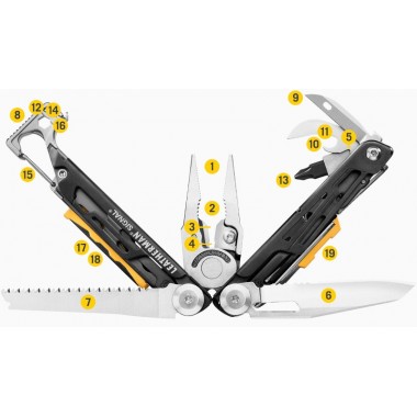 Мультитул LEATHERMAN Signal Black 19 инстр., 7/11,4 см, чехол нейлон
