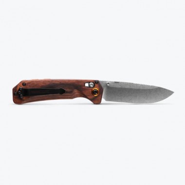 Нож складной BENCHMADE Grizzly Creek, Wood Dark Brown, S30V клинок P 8,9 см