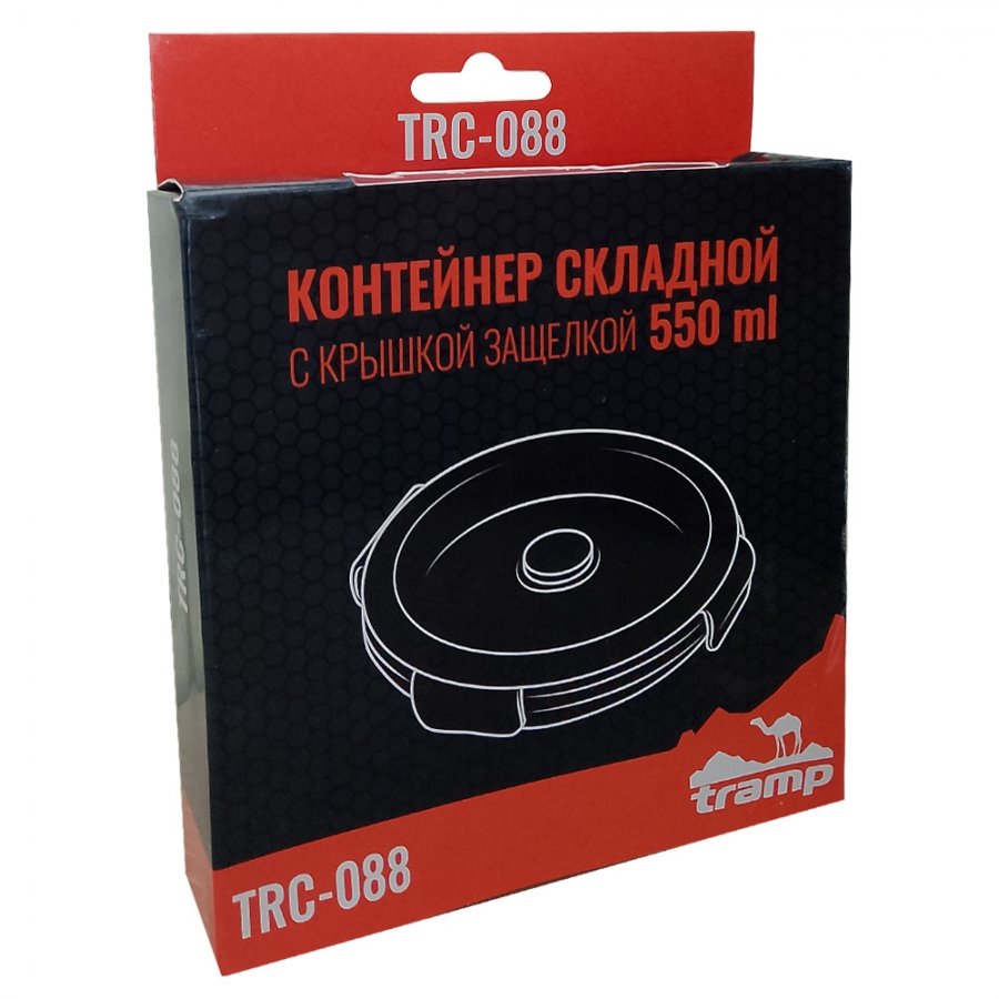 Tramp контейнер складной  с крышкой-защелкой 550 мл (аквамарин, 550мл)