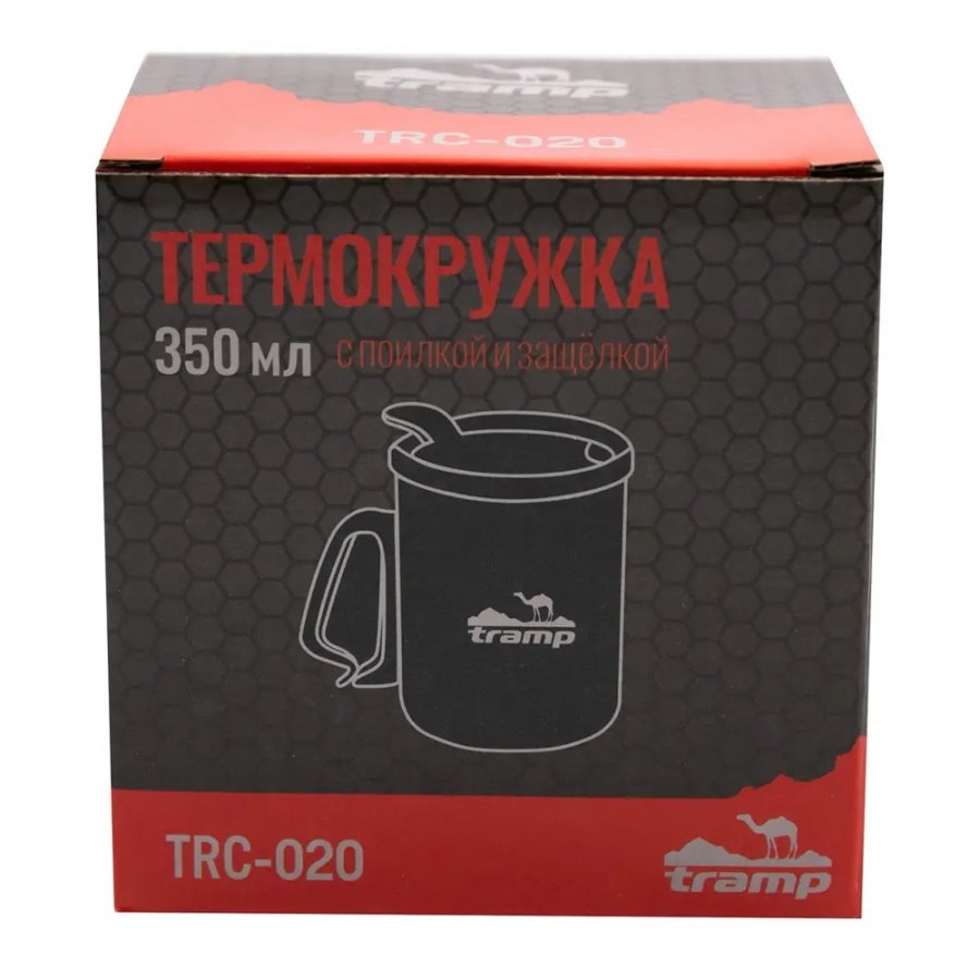 Tramp термокружка с поилкой и защёлкой TRC-020.12 (оливковый)