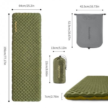 Надувной туристический коврик Naturehike R3.5