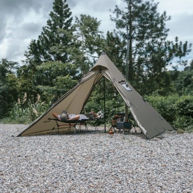 Палатка NATUREHIKE Ranch Fire Pyramid, 1-2 местная, зеленая