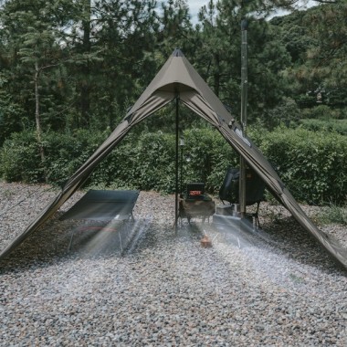 Палатка NATUREHIKE Ranch Fire Pyramid, 1-2 местная, зеленая